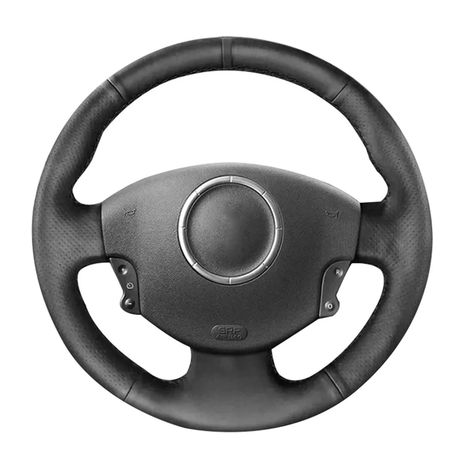 Lenkradbezug Für Megane 2, für Kangoo 2008, für Scenic 2 2003–2009, Auto-Lenkrad-Abdeckung, Geflecht, maßgeschneidert, perforiertes Mikrofaser-Leder Auto Lenkradschutz(Red Blue Thread) von BPBHFFNMW