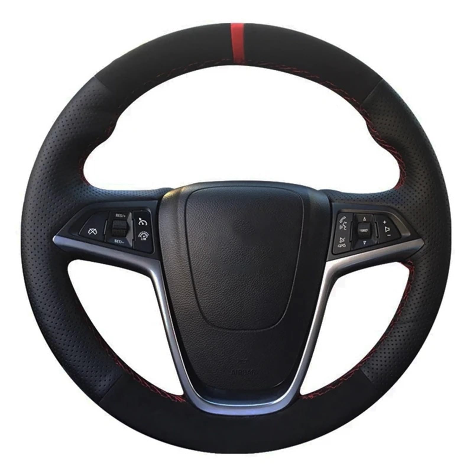 Lenkradbezug Für Opel Für Astra J Für Zafira 2010-2016 Für Buick Für Encore Für Cascada Für Verano 2013-2019 Auto Lenkrad Abdeckung Schwarz Auto Lenkradschutz(Gray Thread) von BPBHFFNMW