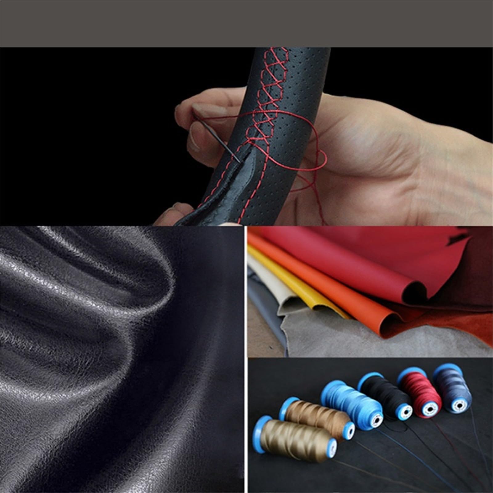 Lenkradbezug Für Sport Für F30 F31 F34 F10 F11 F07 X3 F25 F32 F33 F36 X1 F48 X2 f39 Auto Lenkrad Geflecht Abdeckung Nicht-Slip Auto Lenkradschutz(Brown Thread) von BPBHFFNMW