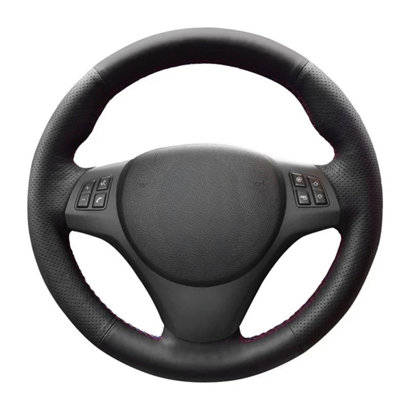 Lenkradbezug Für Sport Für M3 Für E90 E91 E92 E93 E87 E81 E82 E88 Für 3 Serie 2005-2017 Auto Lenkrad Abdeckung Schwarz Auto Lenkradschutz(Light Blue Thread) von BPBHFFNMW