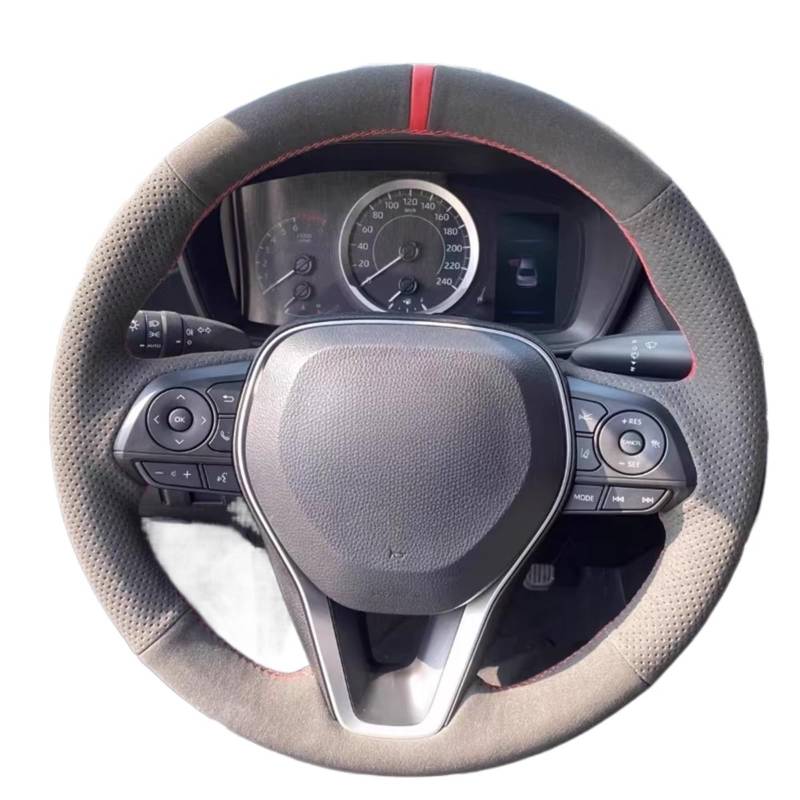 Lenkradbezug Für Toyota Für Avalon Für Camry Für Crown 2018-2021 Für RAV4 2019 Für Corolla 2018-2021 Hand Nähen Auto Lenkrad Abdeckung Auto Lenkradschutz(Yellow Thread) von BPBHFFNMW