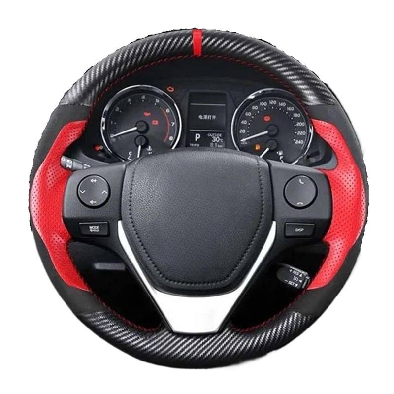 Lenkradbezug Für Toyota Für RAV4 2013-2019 Für Corolla 2014-2019 Für Corolla Für IM Für Uns Leder Wildleder Auto Lenkrad Abdeckungen Auto Lenkradschutz(Style 1) von BPBHFFNMW