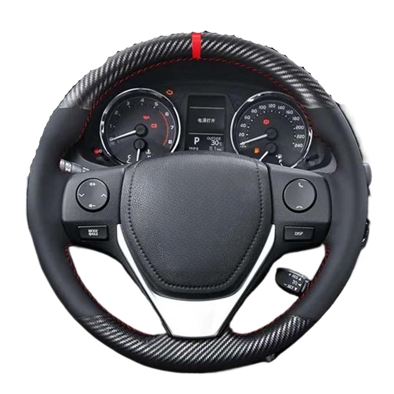Lenkradbezug Für Toyota Für RAV4 2013-2019 Für Corolla 2014-2019 Für Corolla Für IM Für Uns Leder Wildleder Auto Lenkrad Abdeckungen Auto Lenkradschutz(Style 2) von BPBHFFNMW