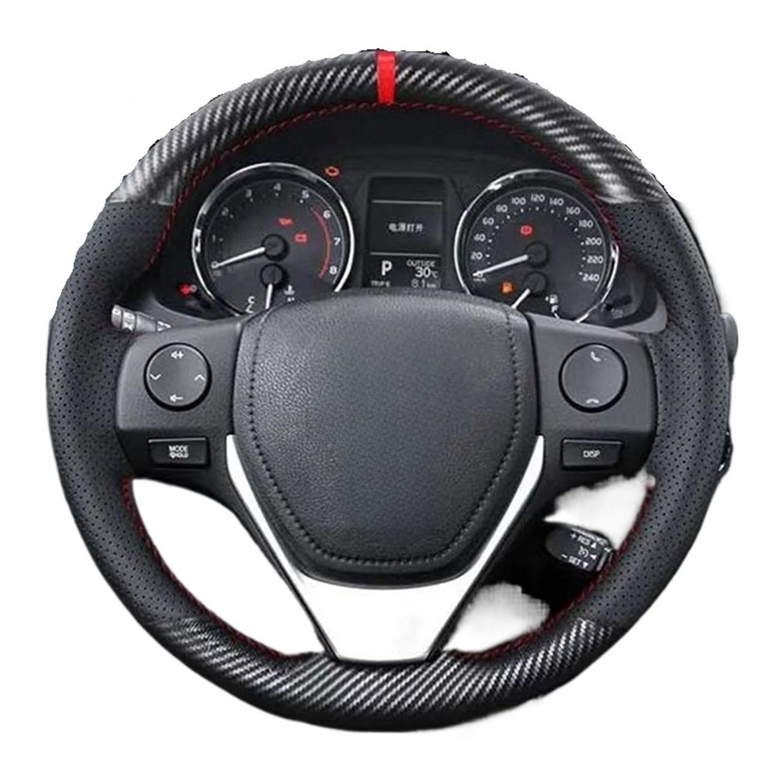 Lenkradbezug Für Toyota Für RAV4 2013-2019 Für Corolla 2014-2019 Für Corolla Für IM Für Uns Leder Wildleder Auto Lenkrad Abdeckungen Auto Lenkradschutz(Style 3) von BPBHFFNMW