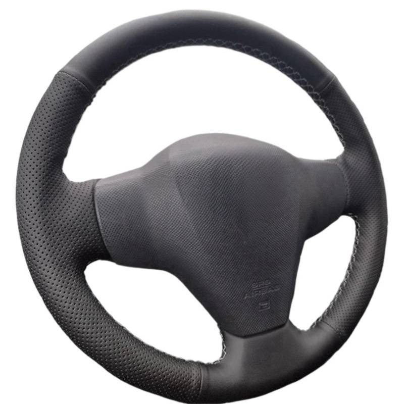 Lenkradbezug Für Toyota Für RAV4 Für Vios Für Yaris 2006-2012 Auto Lenkrad Abdeckung Anti-Slip Künstliche Leder lenkrad Geflecht Auto Lenkradschutz(Black Thread) von BPBHFFNMW