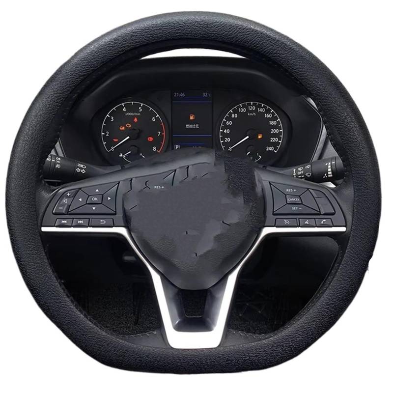 Lenkradbezug Ganzjahres-Silikon-Lenkrad-Auto-Lenkradabdeckung, Universelle Auto-Lenkrad-Griffabdeckung, rutschfest, Verschleißfest Auto Lenkradschutz(Black) von BPBHFFNMW