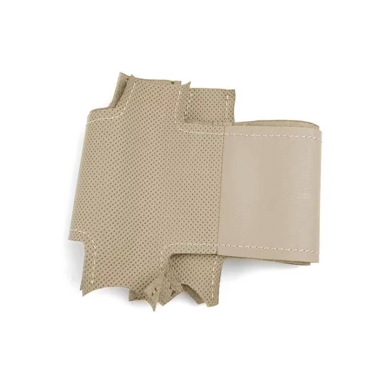 Lenkradbezug Perforierte Leder Hand-genäht Auto Innen Lenkrad Abdeckung Trim Für A3 Für 8P Für Sportback Für A4 Für B7 Auto Lenkradschutz(Beige) von BPBHFFNMW