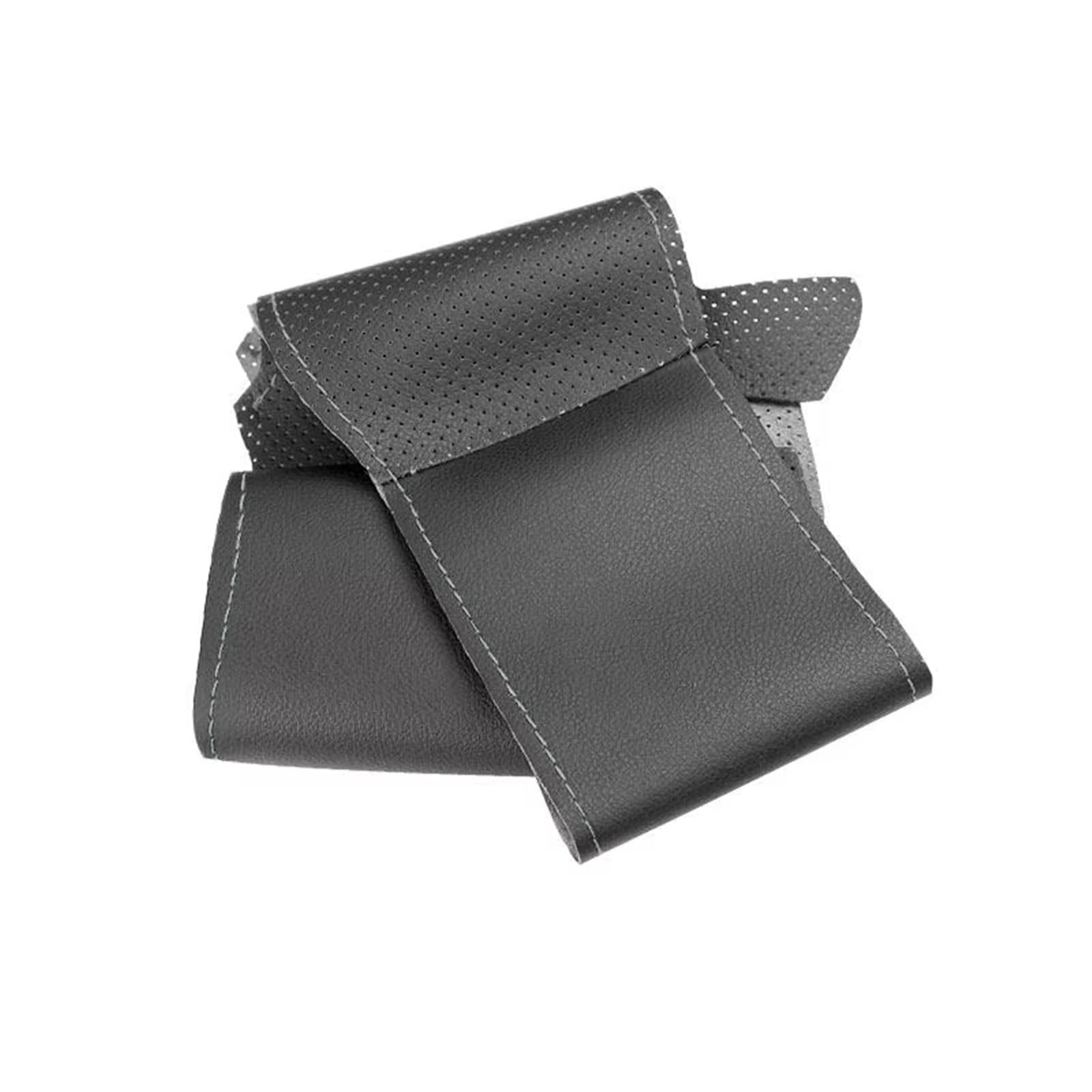 Lenkradbezug Perforierte Leder Hand-genäht Auto Innen Lenkrad Abdeckung Trim Für A3 Für 8P Für Sportback Für A4 Für B7 Auto Lenkradschutz(Black-Gray line) von BPBHFFNMW