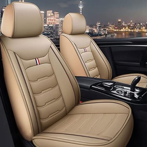 Automatischer Autositzbezug für VW CC 2013-2017 Bequemer Leder 5 Sitzschutz Wasserdicht und strapazierfähig Leicht zu reinigen Beige von BPOOBP