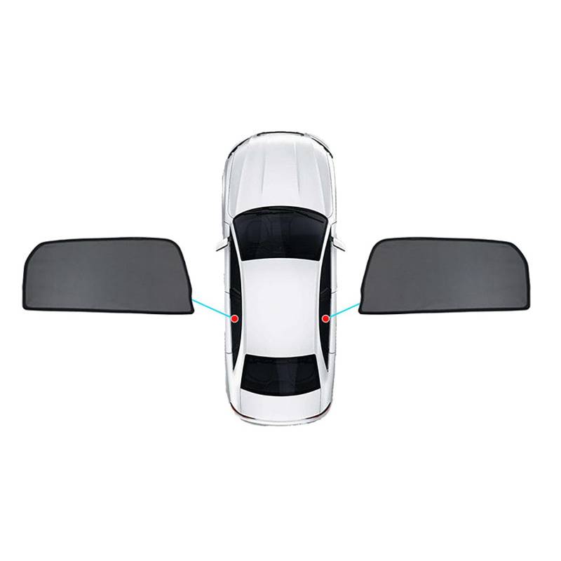 Auto Seitenscheibe Sonnenschutz für Mercedes-Benz GLE 2020 2021 2022 2023 2024 2025 Fenster Sonnenblende UV-Schutz Zubehör,2*RearWindows von BPQYSBLD