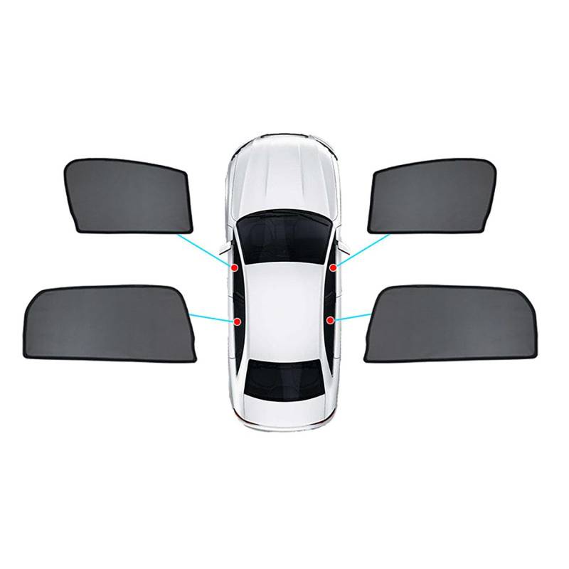 Auto Seitenscheibe Sonnenschutz für Mercedes-Benz GLE 2020 2021 2022 2023 2024 2025 Fenster Sonnenblende UV-Schutz Zubehör,4PCS von BPQYSBLD
