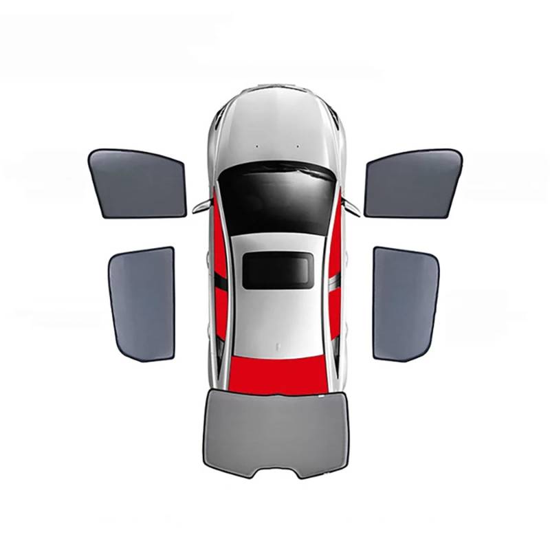 Auto Seitenscheibe Sonnenschutz für Mercedes-Benz GLE 2020 2021 2022 2023 2024 2025 Fenster Sonnenblende UV-Schutz Zubehör,5PCS von BPQYSBLD