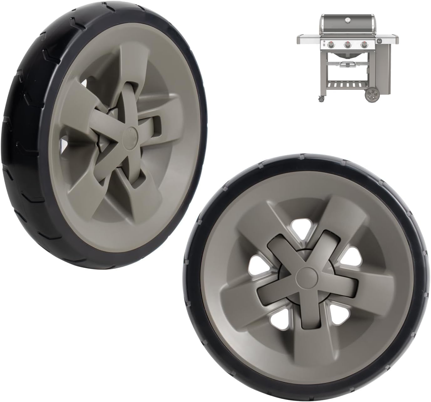 67445 Grillräder für Weber Genesis II Grillteile und Genesis II LX 300 200 400 600 Series Grill, 20,3 cm Kunststoffräder für Weber Grillräder, 2 Packungen Kits für Weber Grillräder Ersatz 67445 Grillräder für Weber Genesis II Grillteile und Genesis II LX 300 200 400 600 Series Grill, 20,3 cm Kunststoffräder für Weber Grillräder, 2 Packungen Kits für Weber Grillräder Ersatz von BQMAX