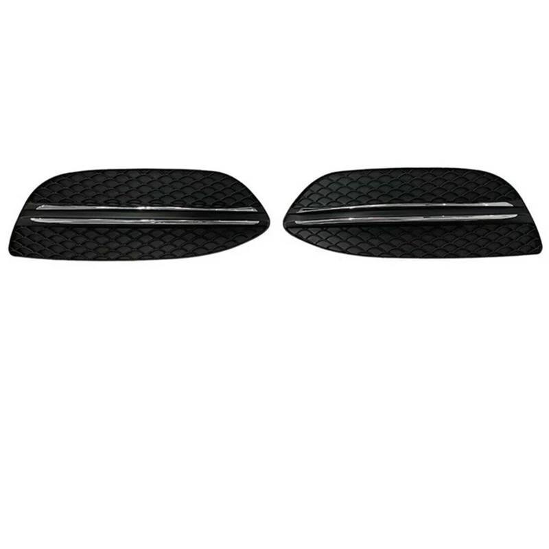 HANZOU Frontstoßstangengrill, Nebelscheinwerferabdeckung, Chromleisten, passend for Mercedes-Benz C-Klasse W205 C180 C200 C250 2058851223 2058851123 Auto-Frontstoßstange, Nebelscheinwerfer-Kühlergril von BRACES