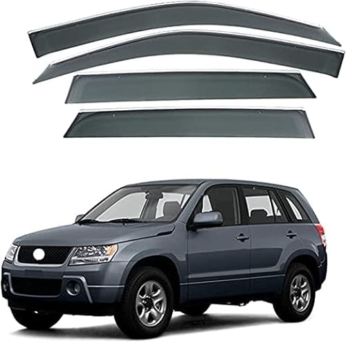 BRADOC 4 Stück Auto Seitenfenster Windabweiser Für Suzuki Grand Vitara 2005-2015, Auto Seitenfenster Windabweiser Visiere Regenschutz Fenster von BRADOC