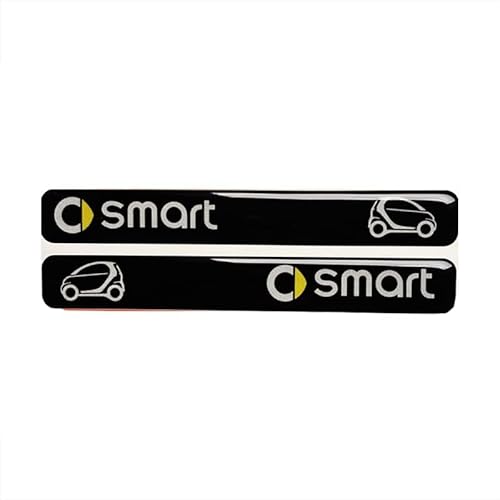 2 STK Auto TüR RüCkspiegel Schutz Streifen Mit Logo FüR Smart 453 451 Fortwo Forfour, Auto TüR Rand Antikollisions Streifen Kratzfest Schutz Trimmen Passt Am Meisten Auto Spiegel,Black von ZOUXO