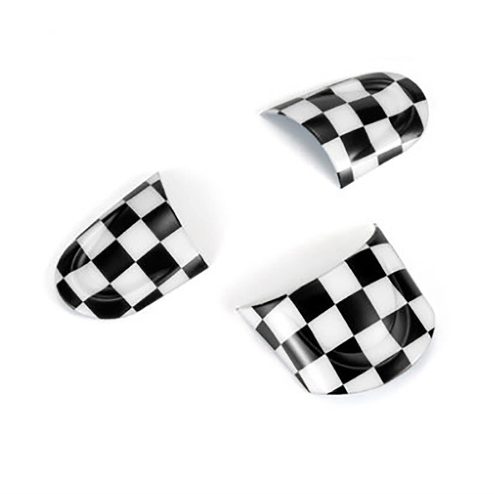 BRALI Auto Lenkrad Panel Taste Aufkleber Abdeckung Aufkleber Fall Fit for Mini Cooper R55 R56 R57 R58 R59 R60 R61 Countryman Lenkradbezüge (Color : Check, Size : Style A) von BRALI