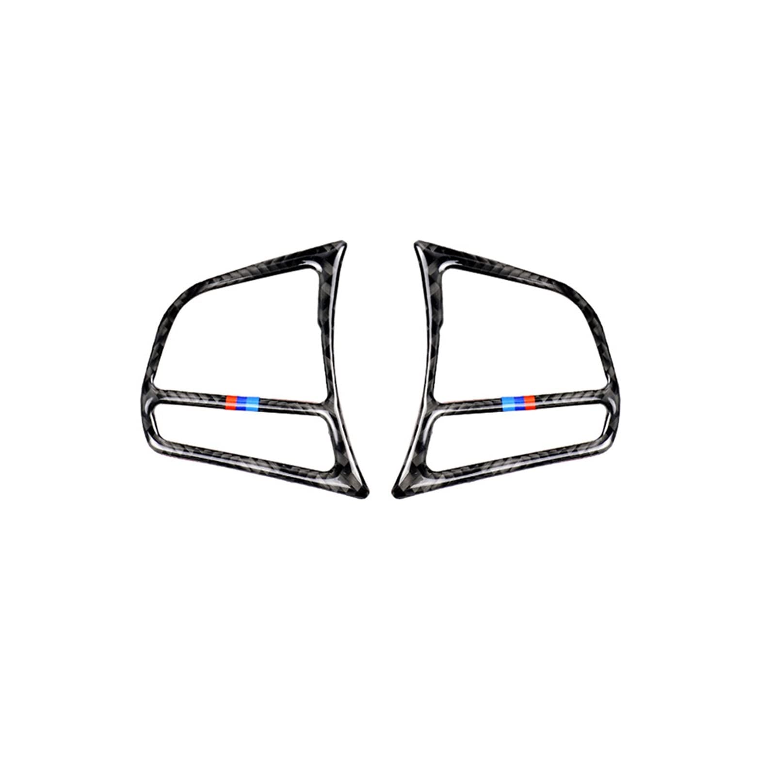 BRALI Carbon Fiber Lenkrad Taste Aufkleber Trim Abdeckung Fit for BMW 1 2 3 4 Serie 3GT F20 F21 F30 f32 F34 Auto Innen Zubehör Lenkradbezüge (Size : M Style) von BRALI
