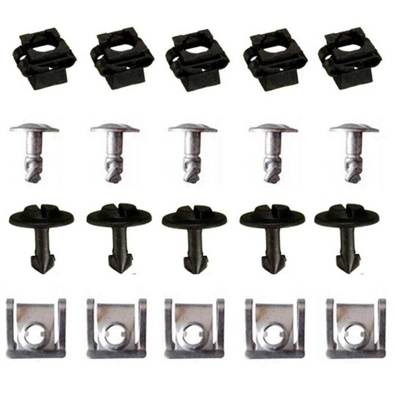 BRAVECOW 20 Stück Unterfahrschutz Engine Mounting Kit Screws unterbodenschutz auto blechmutter Halteklammer für Getriebeschutzschraube für Audi A4 A6 A8 von BRAVECOW