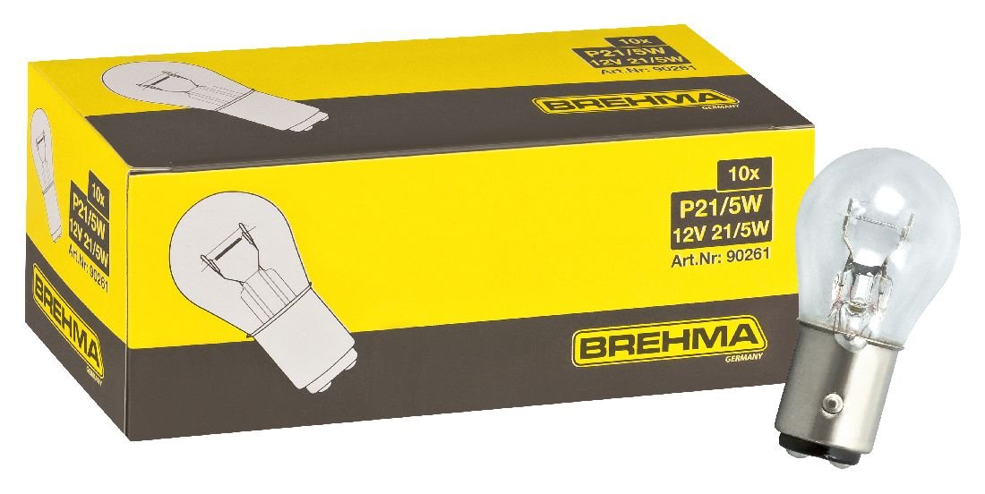BREHMA 10x P21/5W Kugellampe Bremslichtlampe Nebelschlusslampe Rückfahrlicht Tagfahrlicht von BREHMA