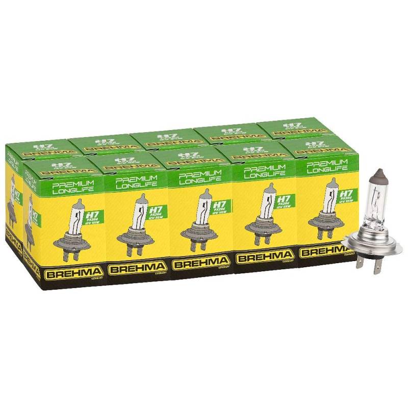 10x BREHMA Premium Longlife H7 12V 55W Halogen Autolampe von BREHMA