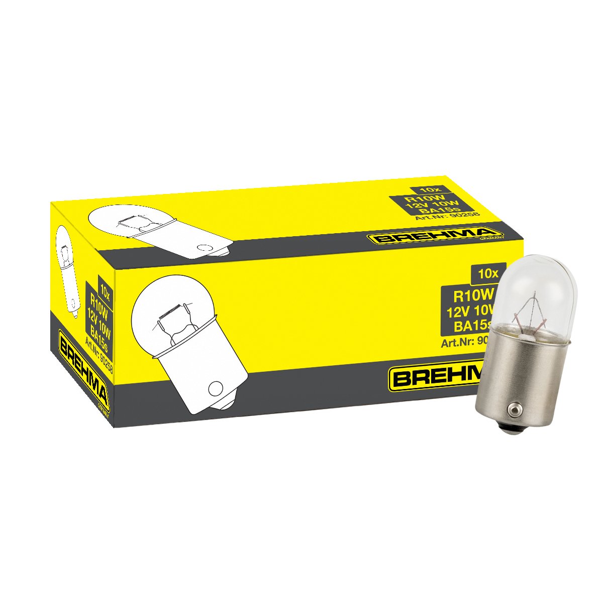 BREHMA 10x R10W 12V Kugellampe BA15s 12 Volt 10 Watt BREHMA 10x R10W 12V Kugellampe BA15s 12 Volt 10 Watt von BREHMA