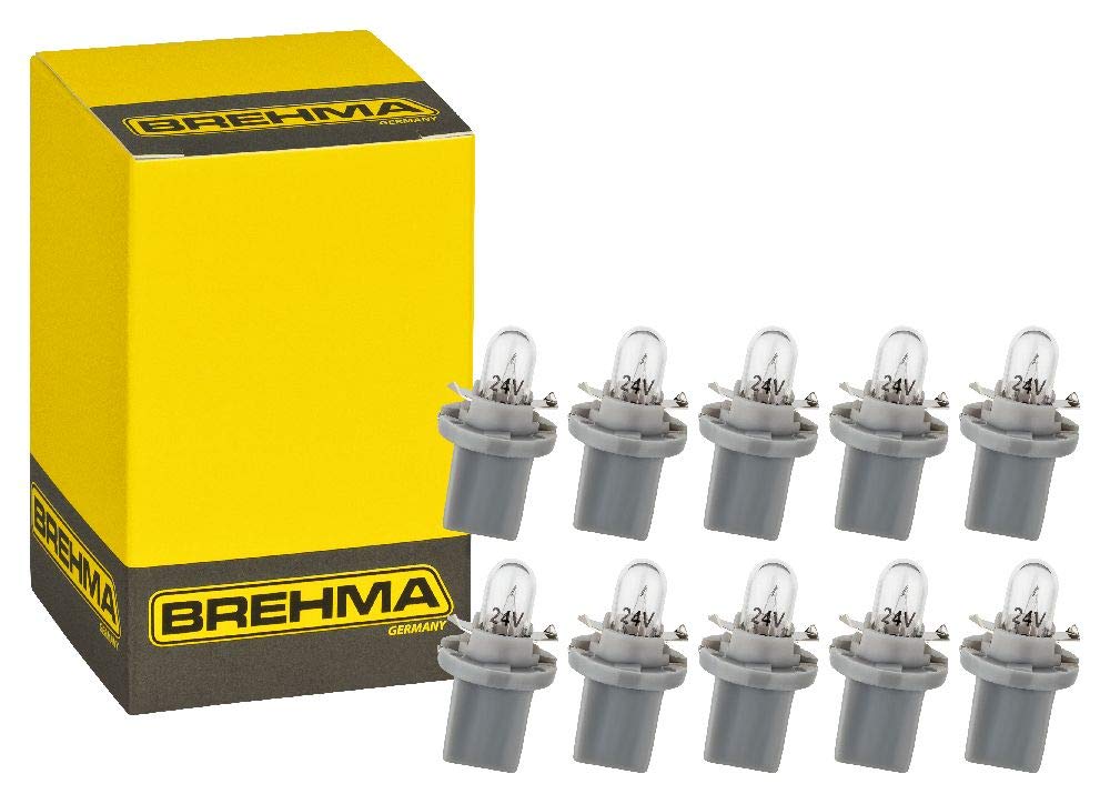 10x BREHMA BAX10d B8,5d Grau Instrumentenbeleuchtung 24V 1,2W von BREHMA