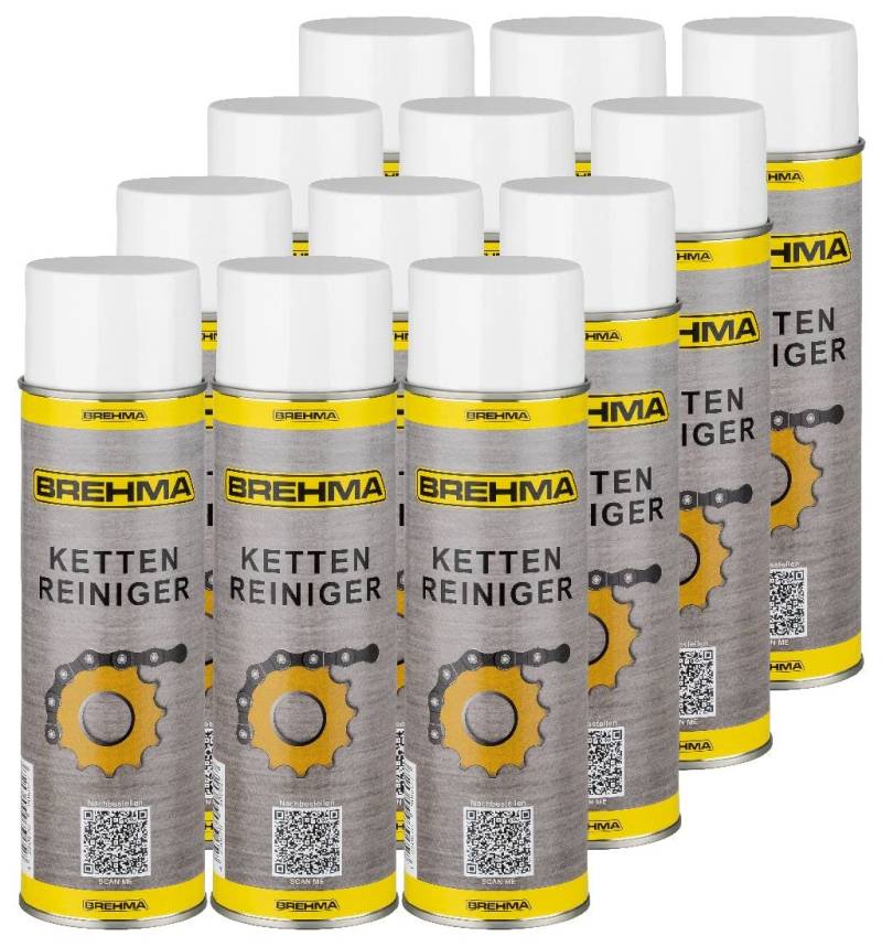 12x BREHMA Kettenreiniger 500ml Auto KFZ Spray Kettenpflege von BREHMA