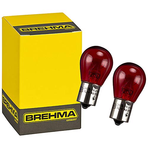 2er Set Rote Bremslicht Lampe 90040 PR21W BAW15s 12V 21W von BREHMA