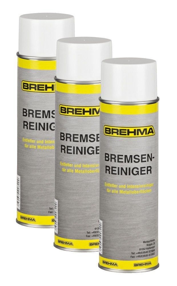 BREHMA 3X Bremsenreiniger 500ml Teilereiniger Entfetter von BREHMA