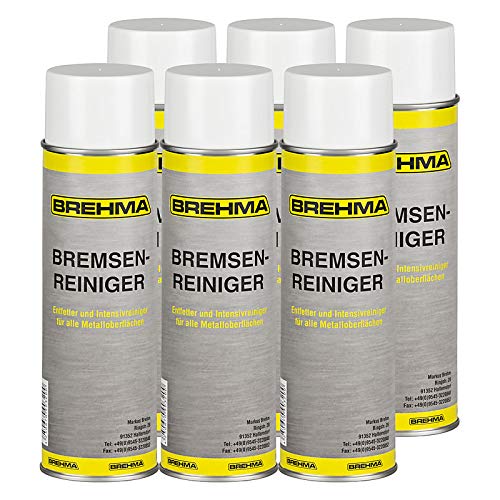 6xBREHMA Bremsenreiniger 500ml Teilereiniger Entfetter mit Griff von BREHMA