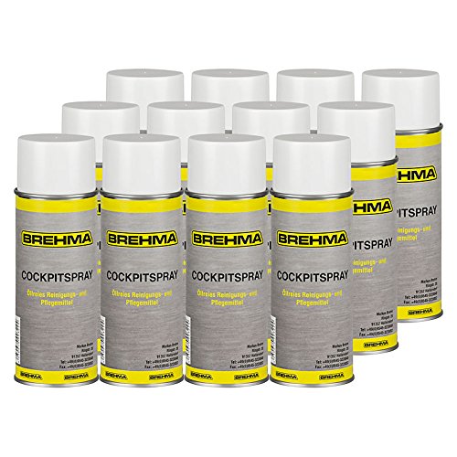 BREHMA 12x Cockpitspray Innenraumpflege Cockpit Reiniger Cockpitpflege 400ml von BREHMA