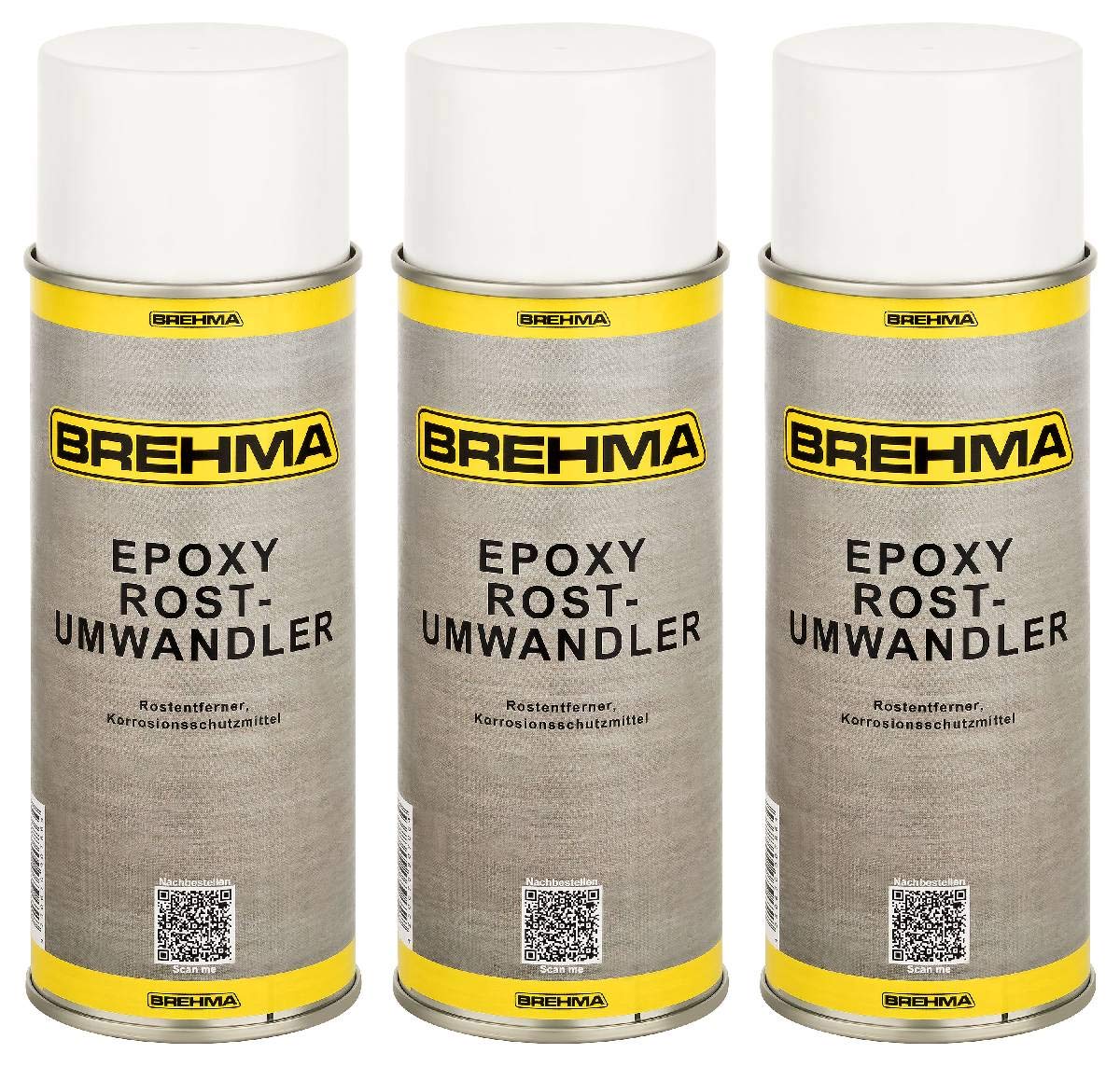 BREHMA 3X Epoxy Rostumwandler Spray 400ml Rostentferner Rostschutz Roststopp von BREHMA
