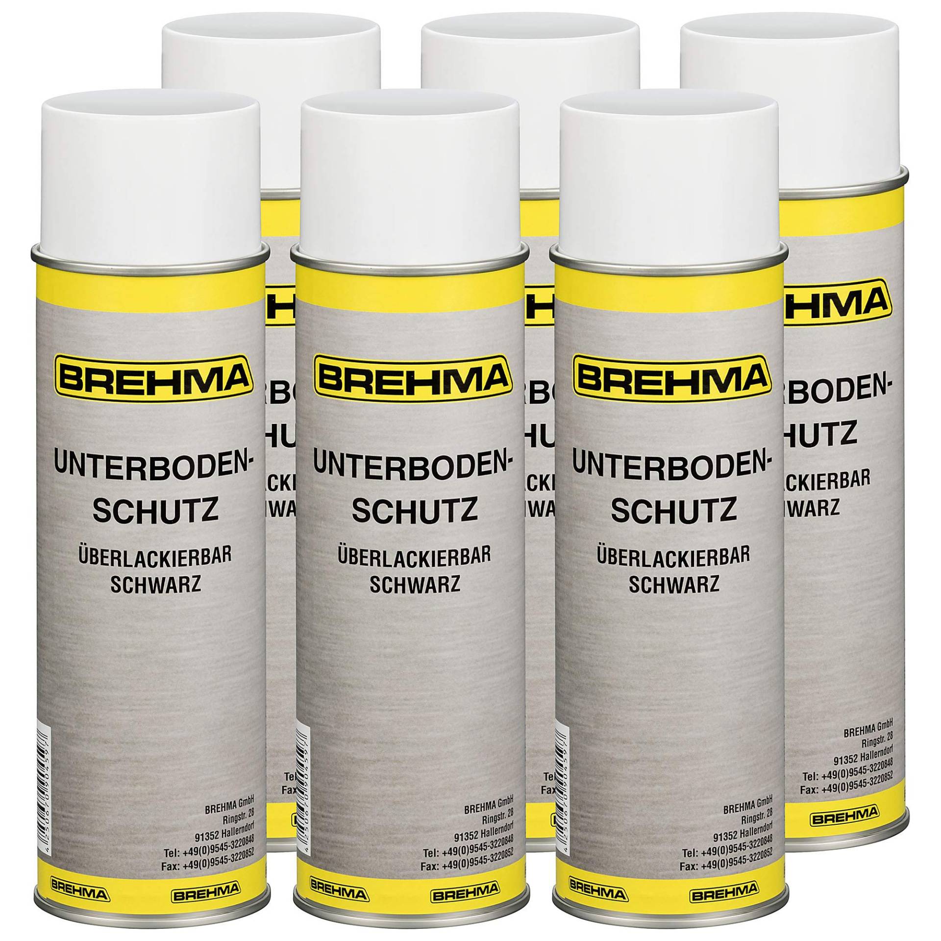 BREHMA 6X Unterbodenschutz Steinschlagschutz Spray schwarz 500ml UBS BREHMA 6X Unterbodenschutz Steinschlagschutz Spray schwarz 500ml UBS von BREHMA