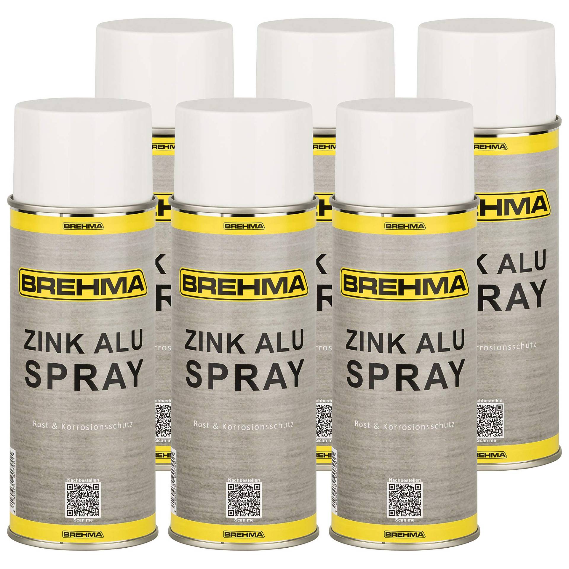 BREHMA 6x Zink Alu Spray Rostschutz Korrossionsschutz hell Grundierung BREHMA 6x Zink Alu Spray Rostschutz Korrossionsschutz hell Grundierung von BREHMA