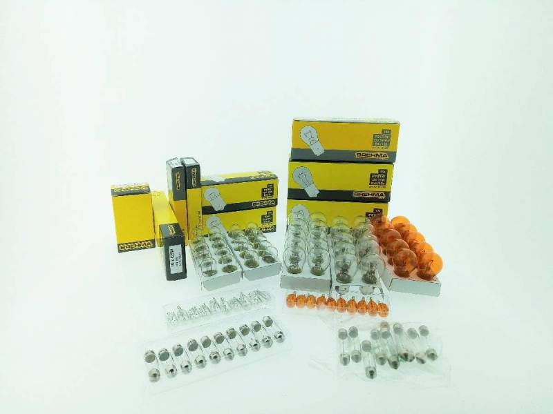 BREHMA 90tlg Kleinlampenpaket Werkstattware Autolampen 12V Glühlampe Glassockellampe Glühbirne Soffitte KFZBeleuchtung 10x P21/5W 10x P21W 10x PY21W 10x R10W 10x R5W 10x W5W 10x WY5W 10x C5W 10x C10W von BREHMA