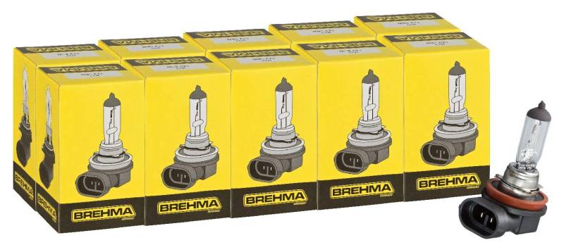 Brehma 90194 10X Classic H11 Halogen Lampen 12V 55W PGJ19-2 von BREHMA