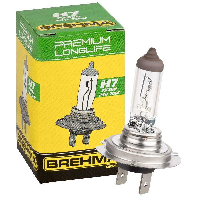 Brehma 90455 Premium Longlife H7 24V 70W KFZ Lampe E1 von BREHMA