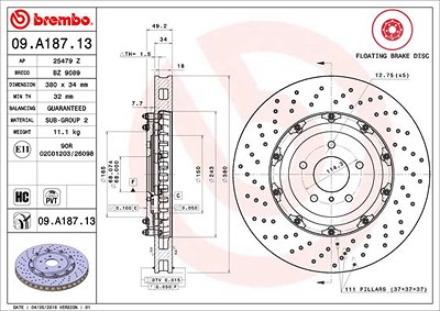 Brembo 2x Bremsscheibe für Nissan von BREMBO
