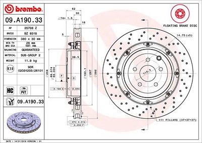 Brembo 2x Bremsscheibe für Nissan von BREMBO