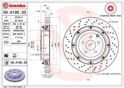 Brembo 2x Bremsscheibe von BREMBO