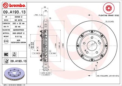 Brembo 2x Bremsscheibe für Mitsubishi von BREMBO
