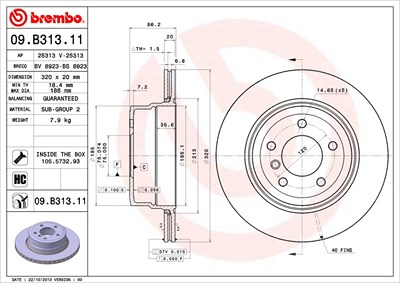 Brembo 2x Bremsscheibe für BMW von BREMBO