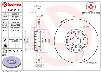 Brembo 2x Bremsscheibe für BMW von BREMBO