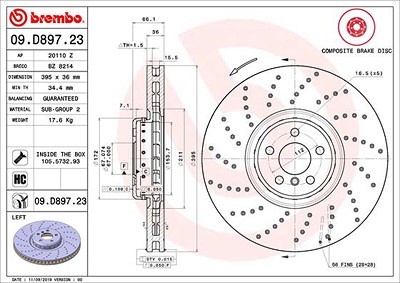 Brembo 2x Bremsscheibe für BMW von BREMBO