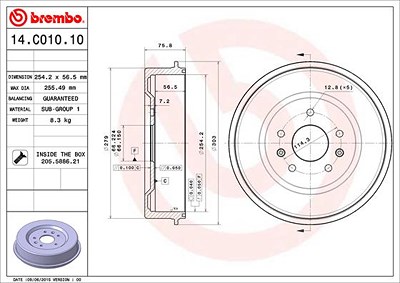 Brembo 2x Bremstrommel von BREMBO