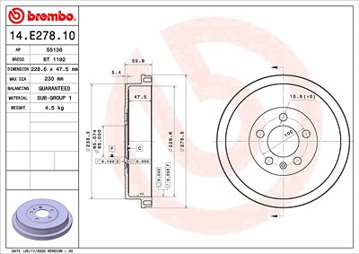 Brembo 2x Bremstrommel von BREMBO