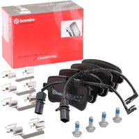 BREMBO Bremsbelagsatz PRIME LINE inkl. Verschleißwarnkontakt P 85 120 Bremsbeläge,Bremsklötze AUDI,A4 B9 Avant (8W5, 8WD),A4 B9 Limousine (8W2, 8WC) von BREMBO