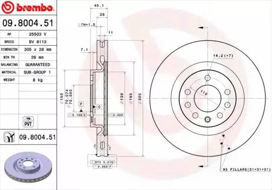 BREMBO Bremsscheibe OPEL,VAUXHALL 09.8004.51 569084,95509297 Bremsscheiben,Scheibenbremsen BREMBO Bremsscheibe OPEL,VAUXHALL 09.8004.51 569084,95509297 Bremsscheiben,Scheibenbremsen von BREMBO