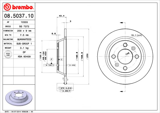 BREMBO Bremsscheibe SAAB 08.5037.10 8951543,8968588,8970717 Bremsscheiben,Scheibenbremsen BREMBO Bremsscheibe SAAB 08.5037.10 8951543,8968588,8970717 Bremsscheiben,Scheibenbremsen von BREMBO
